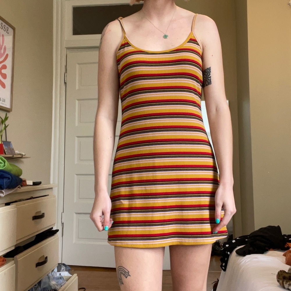 Striped casual dress